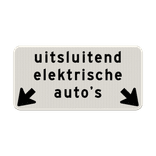 Verkeersbord uitsluitend elektrische auto's + OB504