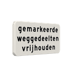 Verkeersbord RVV OBD14 - Gemarkeerde weggedeelten vrijhouden