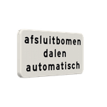 Verkeersbord RVV OBD11 - Afsluitbomen dalen automatisch