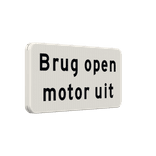 Verkeersbord RVV OBD10a - Brug open motor uit