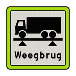 Verkeersbord RVV OBD08f weegbrug - fluorescerend