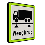 Verkeersbord RVV OBD08f weegbrug - fluorescerend