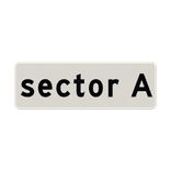 Verkeersbord RVV OB903-A - Sector A
