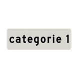 Verkeersbord RVV OB902-1 - Categorie 1