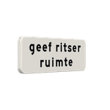 Verkeersbord RVV OB727 - Geef ritser ruimte