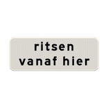 Verkeersbord RVV OB726 - Ritsen vanaf hier