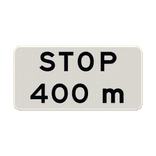Verkeersbord RVV OB714 - STOP met afstandsaanduiding