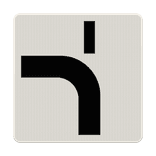 Verkeersbord RVV OB713 - Voorrangsweg voor zijstraat
