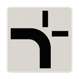 Verkeersbord RVV OB711 - Voorrangsweg voor kruispunt