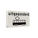 Verkeersbord RVV OB64 - Uitgezonderd tram