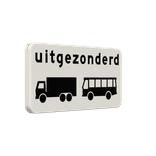 Verkeersbord RVV OB63 - Uitgezonderd vrachtauto's en bussen