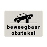 Verkeersbord RVV OB627 - Beweegbaar obstakel in wegdek