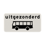 Verkeersbord RVV OB62 - Uitgezonderd bussen