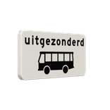 Verkeersbord RVV OB62 - Uitgezonderd bussen
