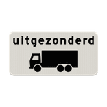 Verkeersbord RVV OB61 - Uitgezonderd vrachtauto's