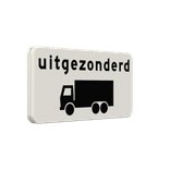 Verkeersbord RVV OB61 - Uitgezonderd vrachtauto's