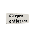Verkeersbord RVV OB603 - Strepen ontbreken