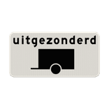 Verkeersbord RVV OB60 - Uitgezonderd voertuigen met aanhanger