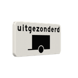 Verkeersbord RVV OB60 - Uitgezonderd voertuigen met aanhanger