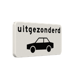 Verkeersbord RVV OB59 - Uitgezonderd auto's
