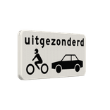 Verkeersbord RVV OB57 - Uitgezonderd motoren en auto's