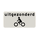 Verkeersbord RVV OB56 - Uitgezonderd motoren