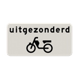 Verkeersbord RVV OB53 - Uitgezonderd bromfietsers
