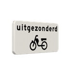 Verkeersbord RVV OB53 - Uitgezonderd bromfietsers