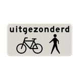 Verkeersbord RVV OB52a - Uitgezonderd fietsers/voetgangers