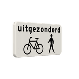 Verkeersbord RVV OB52a - Uitgezonderd fietsers/voetgangers