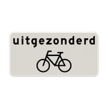 Verkeersbord RVV OB52 - Uitgezonderd fietsers