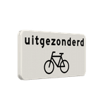 Verkeersbord RVV OB52 - Uitgezonderd fietsers
