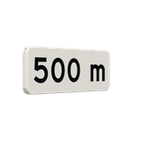 Verkeersbord RVV OB401 - 500 meter - reflecterend