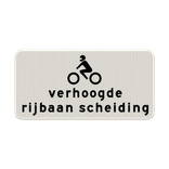 Verkeersbord RVV OB313 - Verhoogde rijbaan scheiding