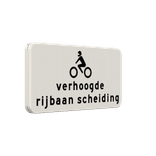 Verkeersbord RVV OB313 - Verhoogde rijbaan scheiding
