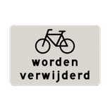 Verkeersbord RVV OB305 - Fietsen worden verwijderd