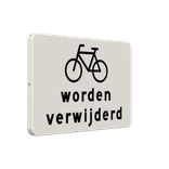 Verkeersbord RVV OB305 - Fietsen worden verwijderd