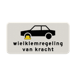 Verkeersbord RVV OB302 - Wielklemregeling van kracht