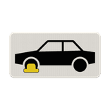 Verkeersbord RVV OB301 - Wielklemregeling van kracht