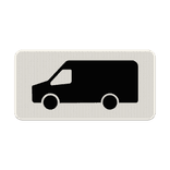 Verkeersbord RVV OB25 - Geldt alleen voor transport- en bestelbus