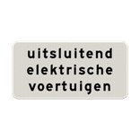 Verkeersbord RVV OB21 - Uitsluitend elektrische voertuigen