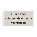Verkeersbord RVV OB20 - alleen voor opladen elektrische voertuigen