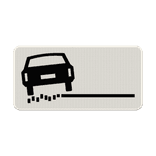 Verkeersbord RVV OB18l - links zachte berm