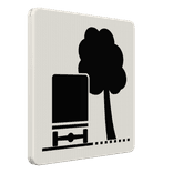 Verkeersbord RVV OB17r - Overhangende takken boven de weg (rechts)