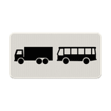 Verkeersbord RVV OB13 - Geldt alleen voor vrachtauto's en bussen