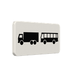 Verkeersbord RVV OB13 - Geldt alleen voor vrachtauto's en bussen
