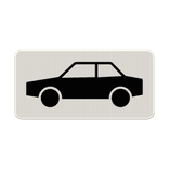 Verkeersbord RVV OB09 - Geldt alleen voor auto's