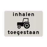 Verkeersbord RVV OB101 - Inhalen tractoren toegestaan