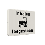 Verkeersbord RVV OB101 - Inhalen tractoren toegestaan