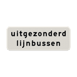 Verkeersbord RVV OB104 - Uitgezonderd lijnbussen